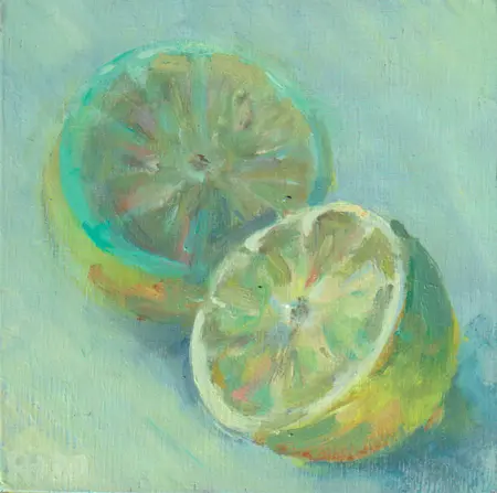 Florentine Haak, Citroen 1, 60 euro, Oil on panel, unframed, 10x10 cm