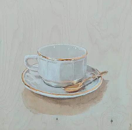 Gea Slotman, Bistrokopje, 345 euro, Acrylic on wooden panel, unframed, 40x40x3 cm