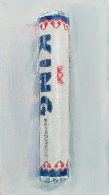 Gea Slotman, King Pepermunt, 115 euro, Acrylic on panel, unframed, 14x8 cm