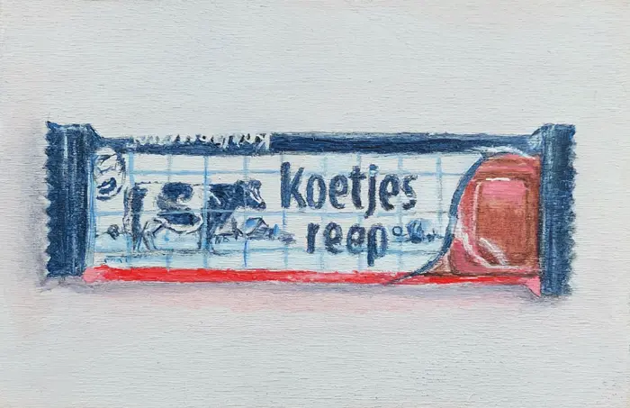 Gea Slotman, Koetjesreep, 115 euro, Acrylic on panel, unframed, 8x12 cm