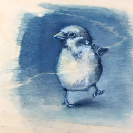 Gea Slotman, Mus 1, Acrylic on panel, 15x15x3,5 cm, €.95,-