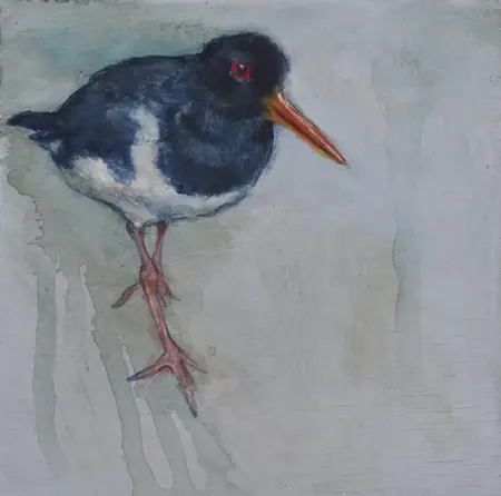 Gea Slotman, Scholekster, Acrylic on canvas, 15x15x3cm, €.90,-