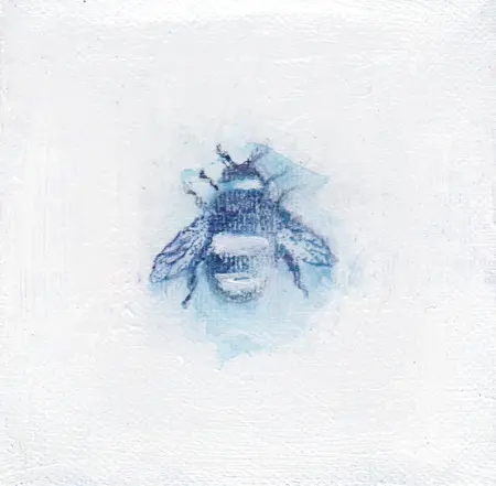 Gea Slotman, Vlieg, Acrylic on canvas, 10x10x1 cm, €.12,50