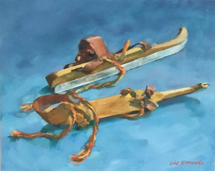 Geke Steenmetz, Friese Noren, 320 euro, Oil in wooden frame, 24x30 cm