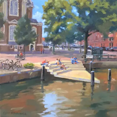 Geke Steenmetz, Homo Monument, 250 euro, Oil on panel in wooden frame, 15x15 cm
