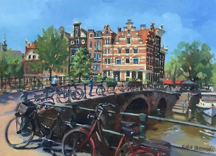 Geke Steenmetz, Lekkersluis Brouwersgracht, 250 euro, 13x18 cm, Oil on panel in wooden frame