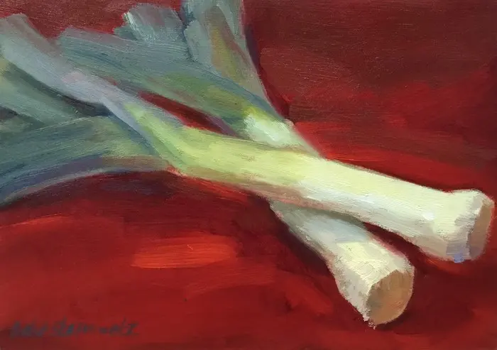Geke Steenmetz, Prei, 150 euro, Oil on panel, unframed, 13x18 cm