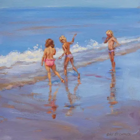 Geke Steenmetz, Twins, Oil on wood, 15x15 cm, €.145,-