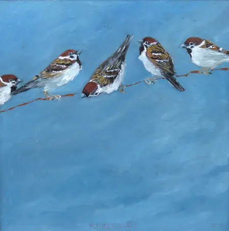 Barbara Wichers Hoeth, Ringmussen, Oil on panel, 30x30 cm, €.375,-