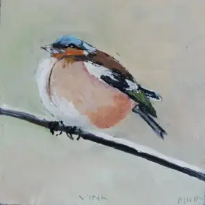 Barbara Wichers Hoeth, Vink, Oil on wood, 12x12 cm, €.125,-
