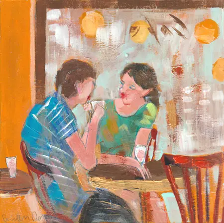 Lourdes Ral, A Feeling, 180 euro, Acrylic on wood, unframed, 20x20x2 cm
