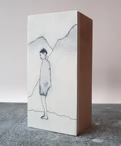 Edith Brouwer, Cipres 4, 85 euro, Etching on block, unframed, 10x5x3,5 cm
