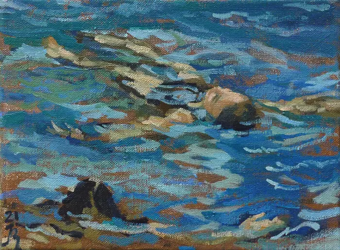 Irma Braat, Drijven, Oil on canvas, 18x24 cm, €.220,-