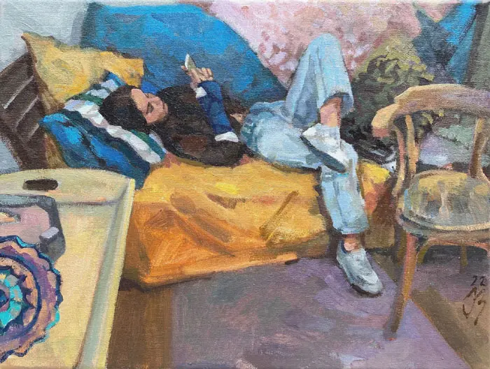 Irma Braat, Rustpunt, 480 euro, Oil on canvas, unframed, 30x40 cm