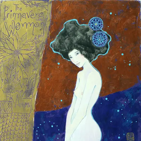 Karine Stader, Primavera, Mixed media on canvas, 40x40 cm, €.450,-