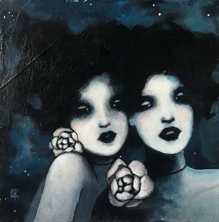 Karine Stader, Sororite, 240 euro, Mixed media, unframed, 20x20 cm