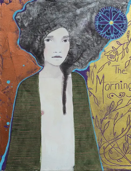 Karine Stader, The Morning, Mixed media on canvas, 30x24 cm, €.290,-