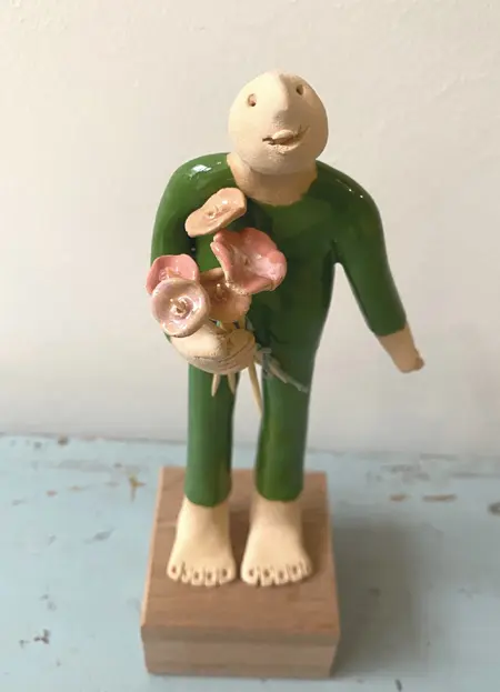 Kiki Demelinne, Bloemetje, 105 euro, Ceramic and mixed media, 23 cm
