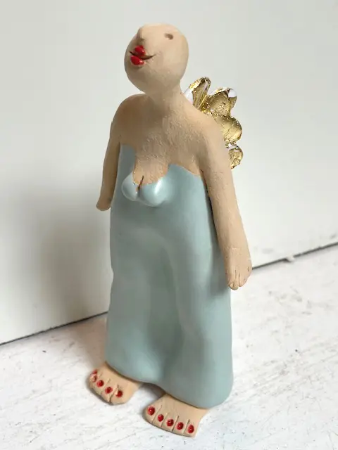 Kiki Demelinne, Engel aqua, 120 euro, Ceramic, 17 cm