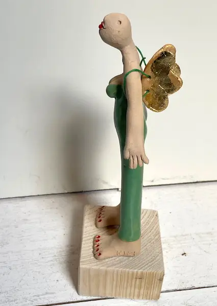 Kiki Demelinne, Engel Groen, 110 euro, Ceramic, 23 cm