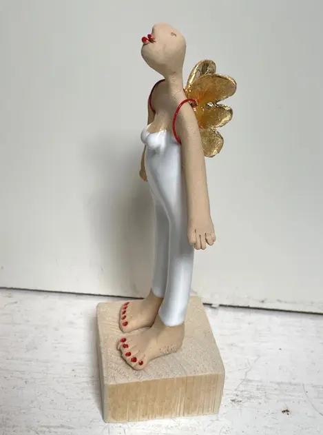 Kiki Demelinne, Engel wit 1 , 110 euro, Ceramic, 20 cm
