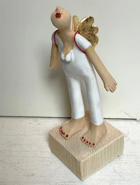 Kiki Demelinne, Engel wit 2, 110 euro, Ceramic, 20 cm