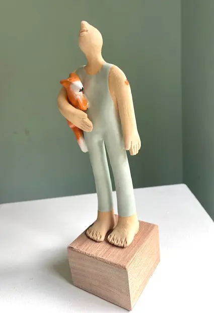 Kiki Demelinne, Mannetje vos en tattoo, 125 euro, Ceramic, 23 cm