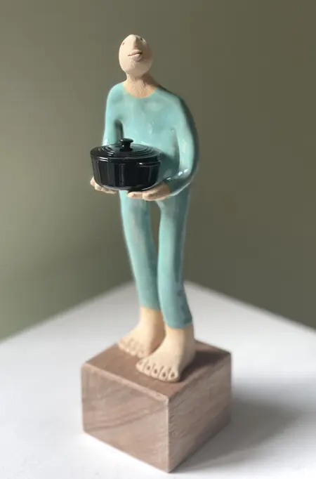Kiki Demelinne, Wat eten we?, 120 euro, Ceramic, 23 cm