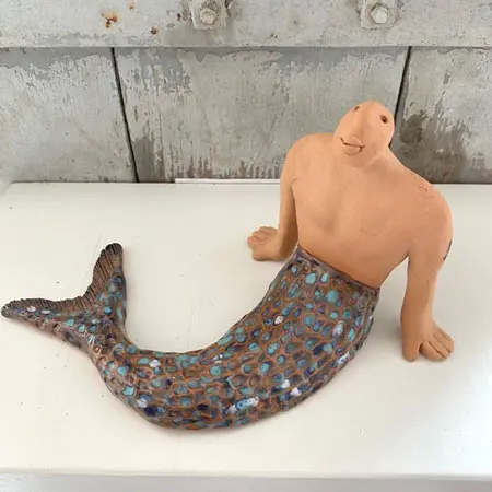 Kiki Demelinne, Zeemeerman aqua, 99 euro, Ceramic, 10x15x8 cm