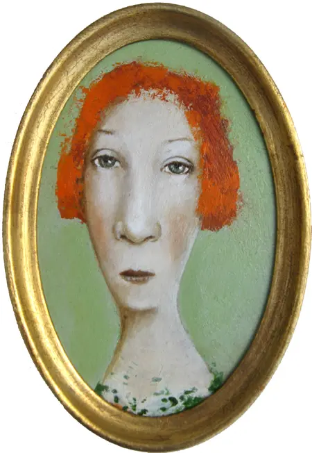Koos ten Kate, Aafje, Oil on panel, 14x9 cm, €.175,-