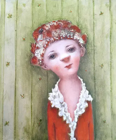 Koos ten Kate, Bientje, 425 euro, Oil on panel in frame, 24x29 cm
