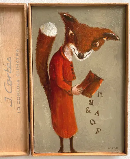 Koos ten Kate, Chestnut, 350 euro, Oil on panel in cigar box, 16x25 cm