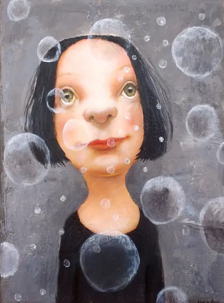 Koos ten Kate, Clara, Oil on linen, 24x18 cm, €.250,-