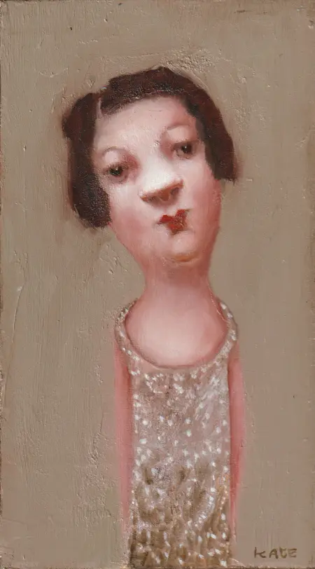 Koos ten Kate, Cordelia, 395 euro, Oil on cigar box, 25x14x5 cm