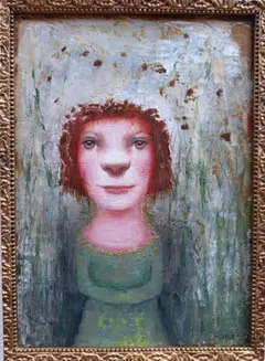 Koos ten Kate, Dagmar, Oil on panel in frame, 27x 20 cm, €.325,-