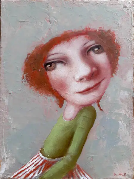Koos ten Kate, Favor, Oil on panel, unframed, 18x24 cm, €.275,-