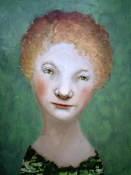 Koos ten Kate, Hieke, Oil on panel in frame, 23x17 cm, €.375,-