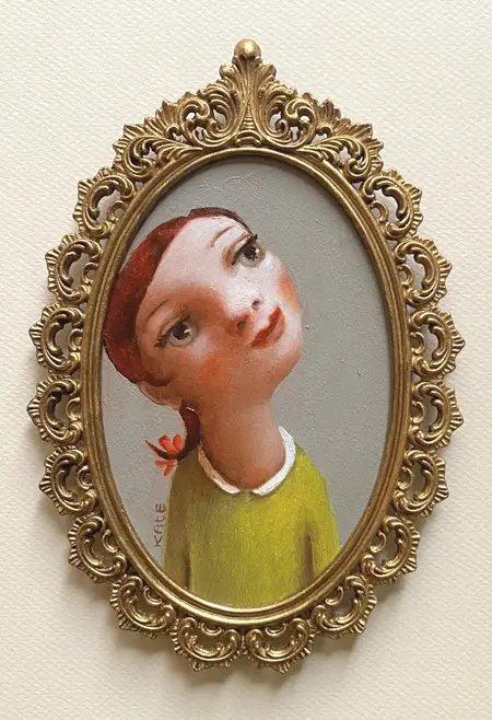 Koos ten Kate, Isla, 195 euro, Oil in baroque frame, 15x10 cm