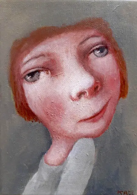 Koos ten Kate, Lunette, Oil on canvas, unframed, 18x13 cm, €.155,-