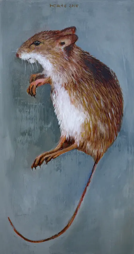 Koos ten Kate, Muissie, Oil on panel, 26x14 cm, €.250,-