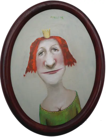 Koos ten Kate, Olga, Oil on panel in frame, 20x15 cm, €.150,-