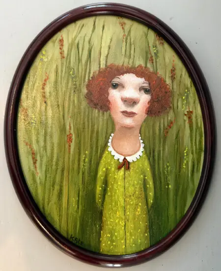 Koos ten Kate, Olivia, 395 euro, Oil on panel in old frame, 28x22 cm