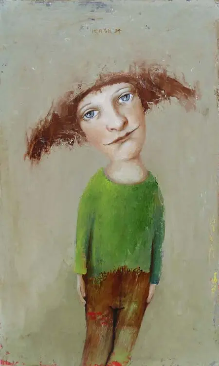 Koos ten Kate, Pippa, Oil on panel, 44x26 cm, €.625,-