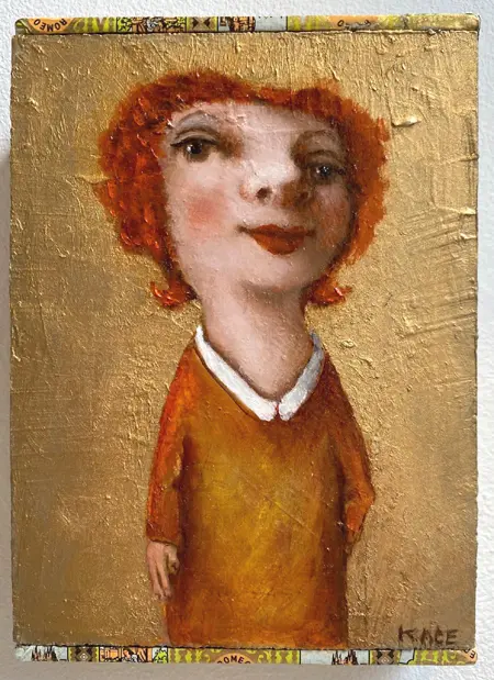 Koos ten Kate, Solei, 225 euro, Oil on panel on cigar box, 12x15 cm