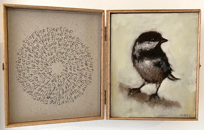 Koos ten Kate, Tjiep, 195 euro, Oil on panel in cigar box, 14,5x12 cm (formaat excl kistje)