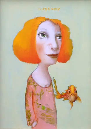 Koos ten Kate, Truden, Oil on wood in wooden frame, 18x14 cm, €.250,-