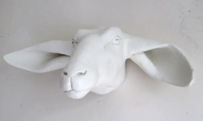 Liesbet Milort, Schapenkop, 225 euro, Very hard plaster, 40x20x20 cm