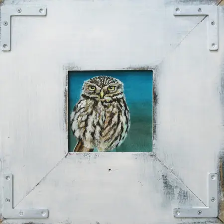 Liesbet Milort, Steenuiltje, Acrylic on wood, 10 cm, unframed, €.150,-