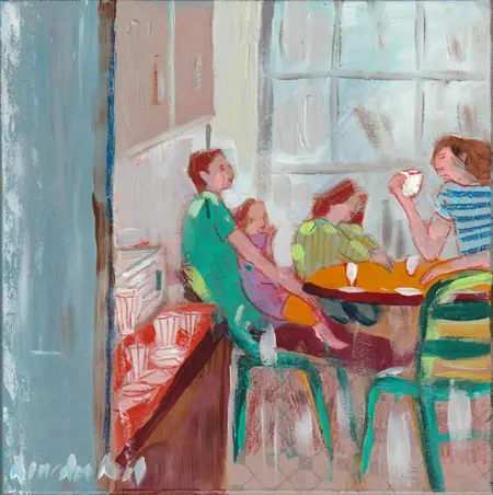 Lourdes Ral, 5. Mornings, 200 euro, Acrylic on wood, unframed, 20x20x3 cm