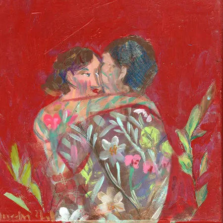 Lourdes Ral, An interior garden, 200 euro, Acrylic on wood, unframed, 20x20x3 cm